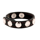 Cockring Cuir Réglable Riveté