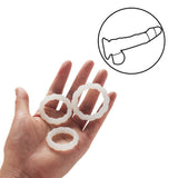 Cockring Silicone Blanc Texturé (Pack de 3)