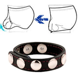 Cockring Cuir Réglable Riveté