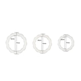 Cockring Silicone Blanc Texturé (Pack de 3)