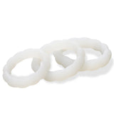 Cockring Silicone Blanc Texturé (Pack de 3)