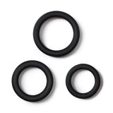 Cockring Silicone Noir Ajustable (Pack de 3 tailles)