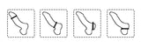 Cockring Double Noir Structuré (Pack de 3)