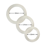 Cockring Silicone Blanc Ajusté (Pack de 3 tailles)