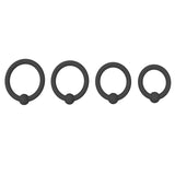 Set de 4 Cockrings Silicone Noir