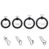 Set de 4 Cockrings Silicone Noir