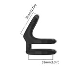 Cockring Double Grip Angle Noir