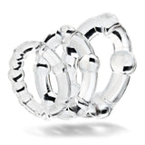 Cockring Texturé Crystal (Pack de 3)