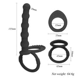 Cockring Plug Vibrant 3-en-1