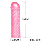 Gaine Cockring Extender Souple+ - Rose érotique