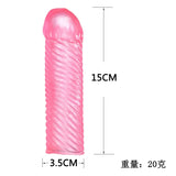 Gaine Cockring Extender Souple+ - Rose érotique
